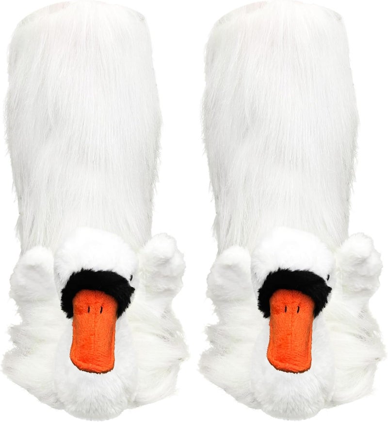 ooohyeah Kids’ Funny Fuzzy Animal Slipper Socks, Cute Soft Non-Slip Warm Socks for Girls & Boys, Size 1-5 - Image 2